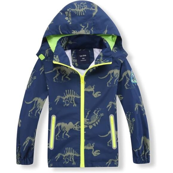 Kids Raincoats Outdoor Windbreaker Waterproof Hooded Jacket - Picture 1 of 6